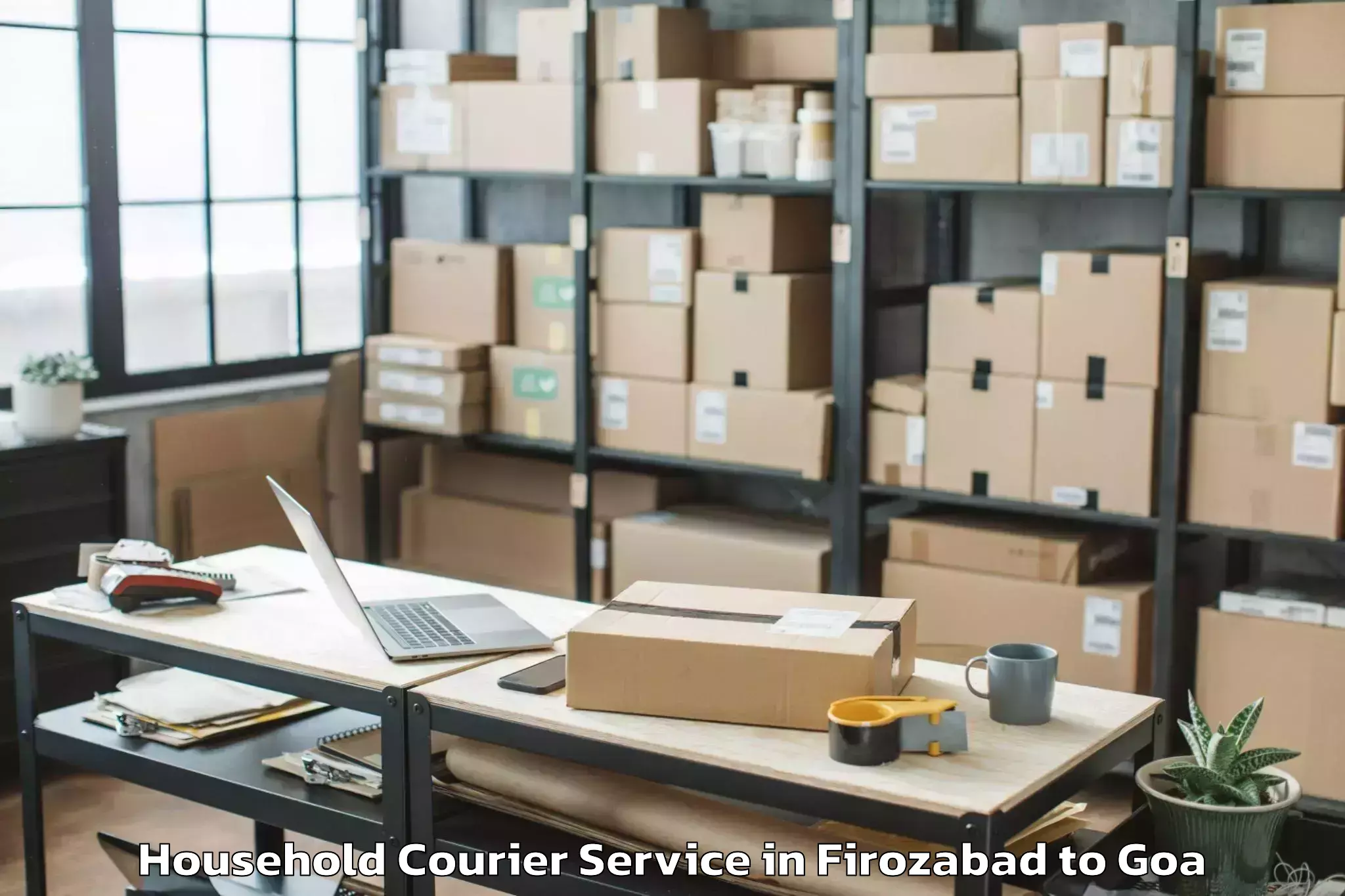 Expert Firozabad to Bandoda Household Courier